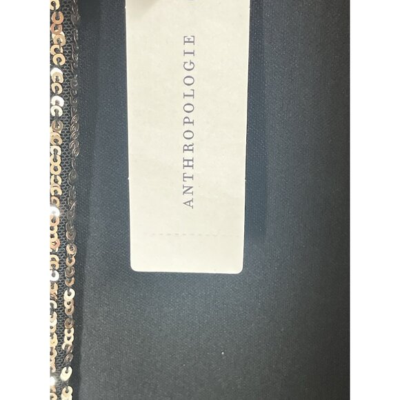 Anthropologie Gold Sequin Long Sleeve Duster Cardigan Holiday NYE Glam Sz S NWT - Picture 8 of 10